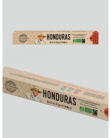 Capsules compatibles Nespresso® x10 Honduras Bio Max Havelaar compostable et biodégradable