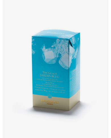 Thé glacé Dammann boîte de 6 sachets suremballés Jardin Bleu