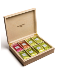 Coffret à Infusions en bois clair 48 sachets cristal suremballés Dammann