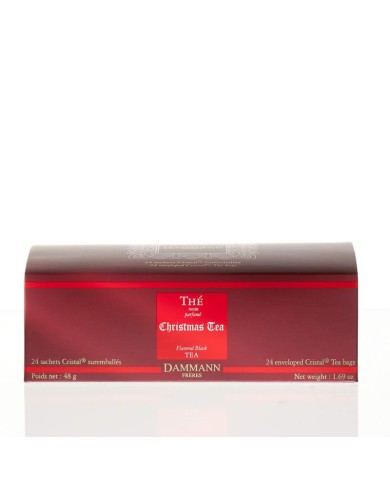 Thé cristal Dammann boîte de 24 sachets suremballés Christmas Tea