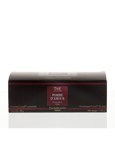 Thé cristal Dammann boîte de 24 sachets suremballés Pomme d'Amour