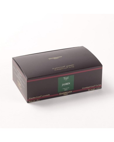 Thé cristal Dammann boîte de 24 sachets suremballés Vert au Jasmin