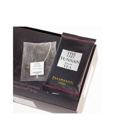 Thé cristal Dammann boîte de 24 sachets suremballés Vert Yunnan