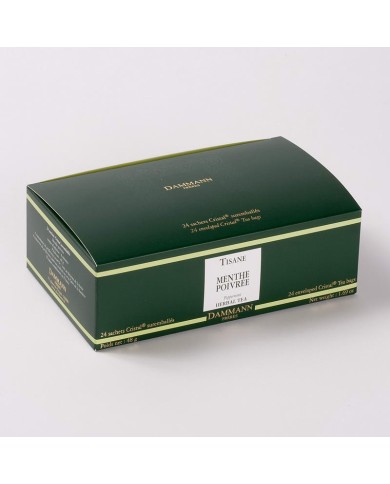 Infusion Cristal Dammann boîte de 24 sachets suremballés Menthe Poivrée
