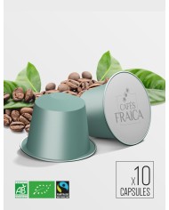 Capsules compatibles Nespresso® x10 Pérou Bio Max Havelaar compostable et biodégradable