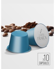 Capsules aluminium compatibles Nespresso® par 10 Azzuro-Decaféiné - 55 gr
