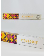 Capsules aluminium compatibles Nespresso® par 10 Moka Ethiopie - 55 gr