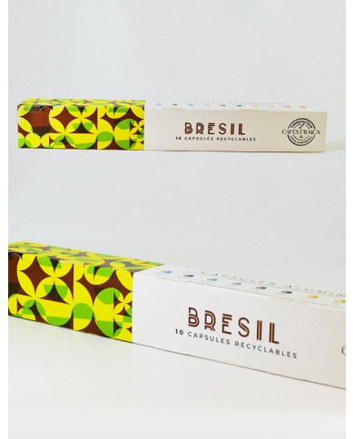 Capsules aluminium compatibles Nespresso® par 10 Brésil - 55gr